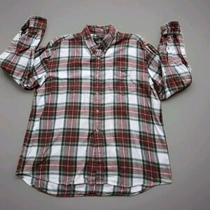 Redhead Mens Size‎ XL Button Front Flannel Shirt Red Plaid